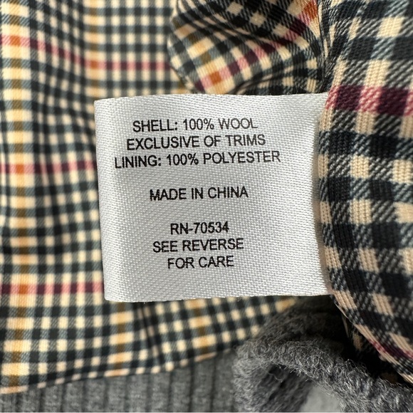 Orvis Wool Shooting Hunting Jacket Full Zip Gray Lined Windstopper Outdoor Large - Picture 10 of 15